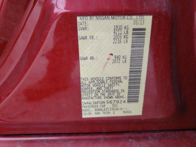 Photo 10 from auction – 2013 NISSAN ALTIMA 2.5 with VIN 1N4AL3AP1DN567924