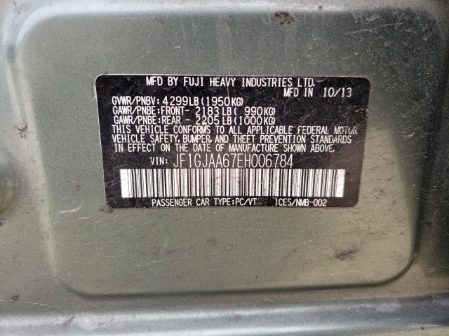 Photo 10 from auction – 2014 SUBARU IMPREZA with VIN JF1GJAA67EH006784