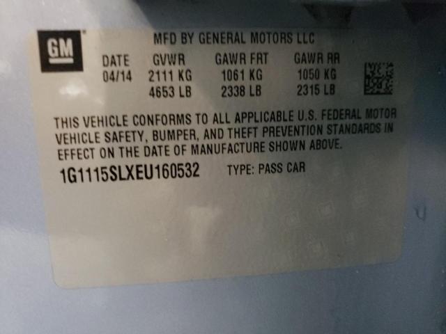 Photo 10 from auction – 2014 CHEVROLET IMPALA LT with VIN 1G1115SLXEU160532