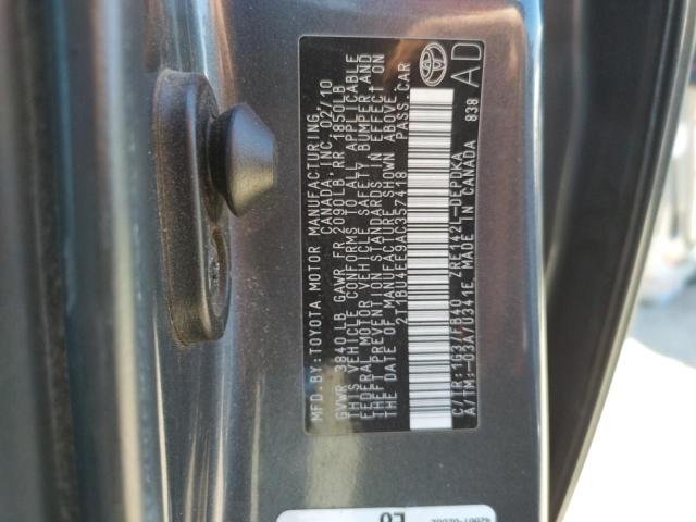 Photo 10 from auction – 2010 TOYOTA COROLLA BA with VIN 2T1BU4EE9AC357418