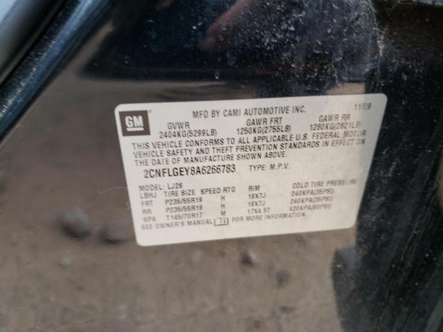 Photo 10 from auction – 2010 CHEVROLET EQUINOX LT with VIN 2CNFLGEY8A6266783