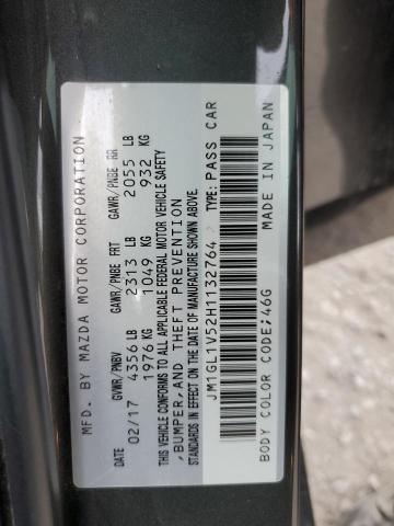 Photo 10 from auction – 2017 MAZDA 6 TOURING with VIN JM1GL1V52H1132764