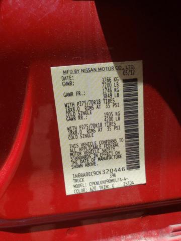 Photo 10 from auction – 2012 NISSAN TITAN S with VIN 1N6BA0EC9CN320446
