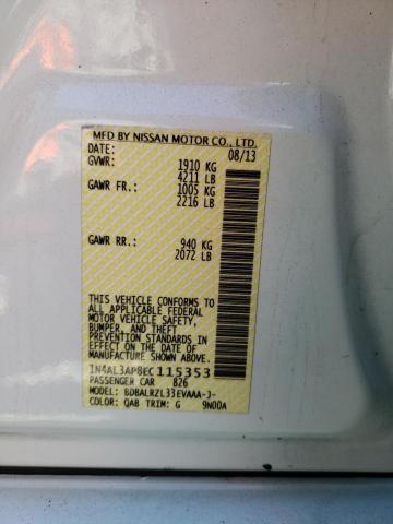Photo 10 from auction – 2014 NISSAN ALTIMA 2.5 with VIN 1N4AL3AP8EC115353