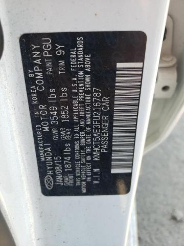 Photo 10 from auction – 2015 HYUNDAI ACCENT GS with VIN KMHCT5AE3FU216787