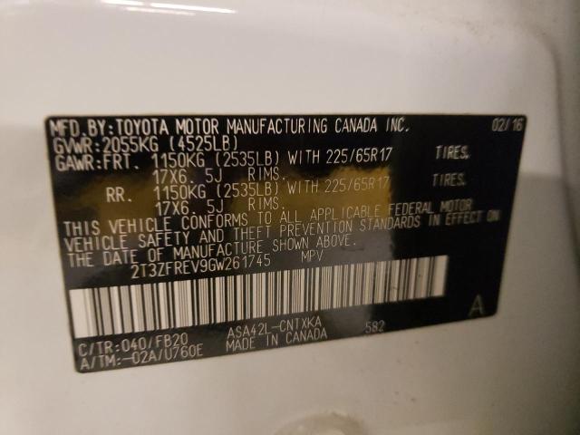 Photo 10 from auction – 2016 TOYOTA RAV4 LE with VIN 2T3ZFREV9GW261745