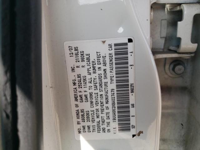 Photo 10 from auction – 2008 ACURA TL with VIN 19UUA662X8A027479