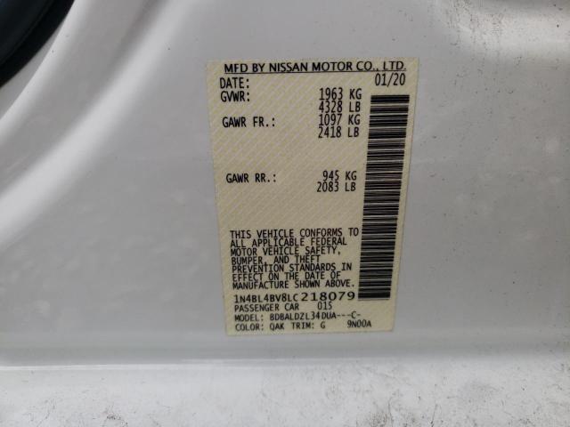 Photo 10 from auction – 2020 NISSAN ALTIMA S with VIN 1N4BL4BV8LC218079