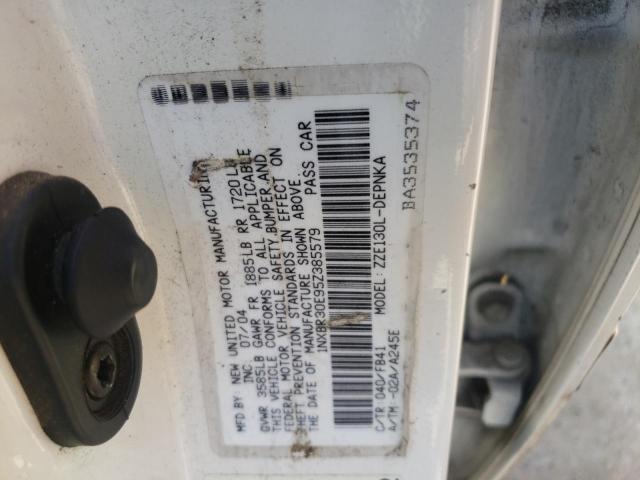 Photo 10 from auction – 2005 TOYOTA COROLLA CE with VIN 1NXBR30E95Z385579