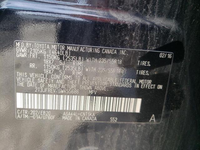 Photo 10 from auction – 2016 TOYOTA RAV4 SE with VIN 2T3JFREV7GW455686