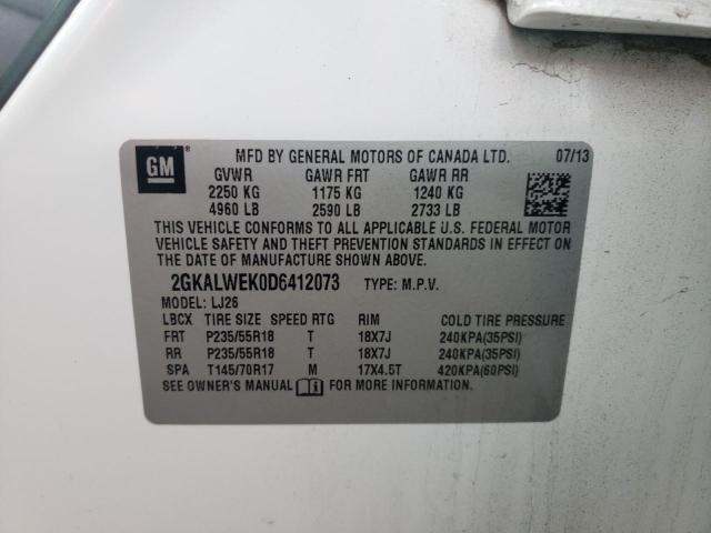 Photo 10 from auction – 2013 GMC TERRAIN SL with VIN 2GKALWEK0D6412073