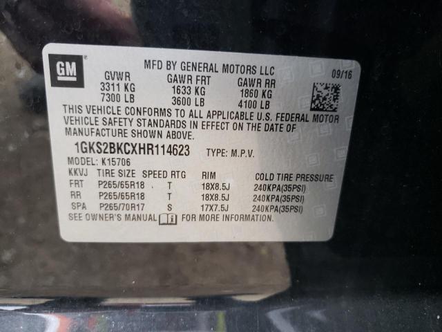 Photo 10 from auction – 2017 GMC YUKON SLT with VIN 1GKS2BKCXHR114623