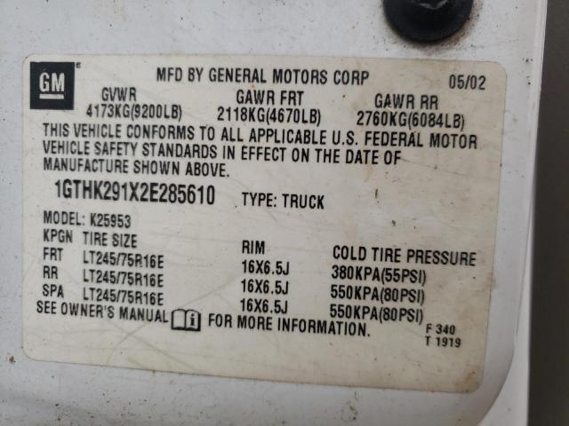 Photo 10 from auction – 2002 GMC SIERRA K25 with VIN 1GTHK291X2E285610