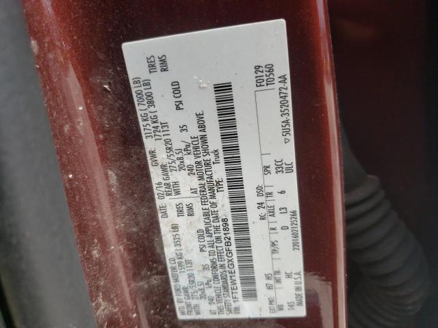 Photo 10 from auction – 2016 FORD F150 SUPER with VIN 1FTEW1EGXGFB21898