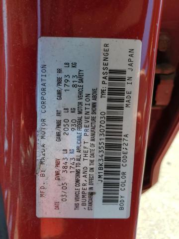 Photo 10 from auction – 2005 MAZDA 3 HATCHBAC with VIN JM1BK343551307030