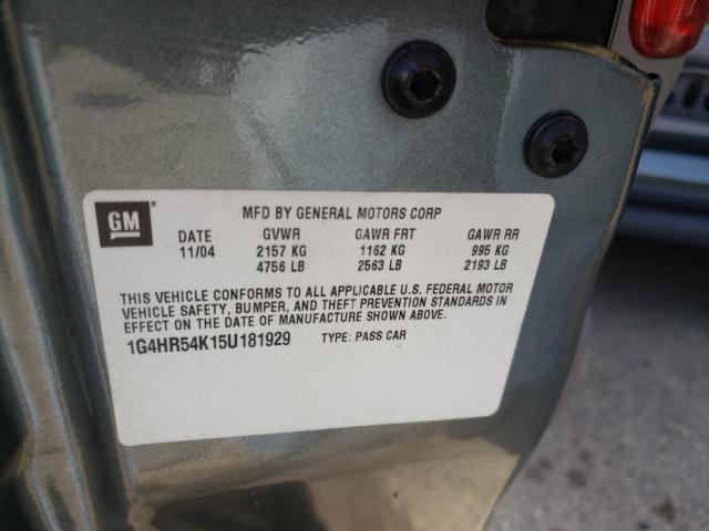 Photo 10 from auction – 2005 BUICK LESABRE LI with VIN 1G4HR54K15U181929