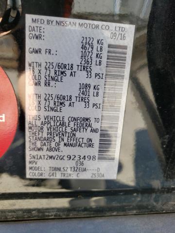 Photo 10 from auction – 2016 NISSAN ROGUE S with VIN 5N1AT2MV2GC923498