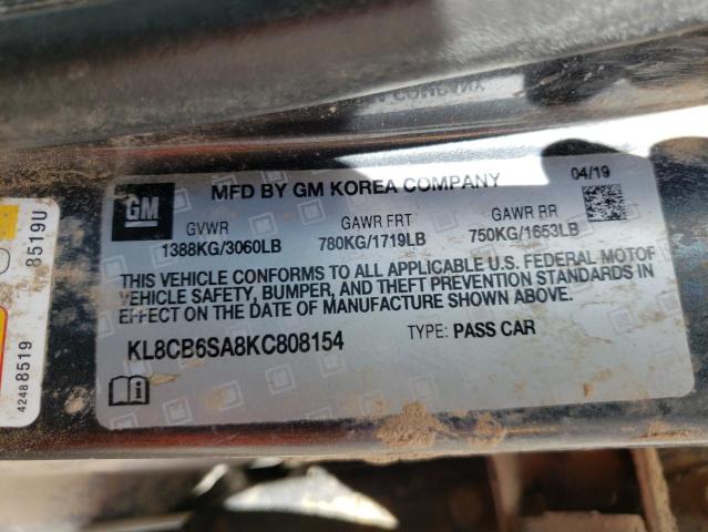 Photo 10 from auction – 2019 CHEVROLET SPARK LS with VIN KL8CB6SA8KC808154