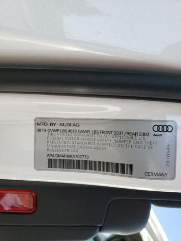 Photo 10 from auction – 2019 AUDI A4 PREMIUM with VIN WAUGMAF48KA102773