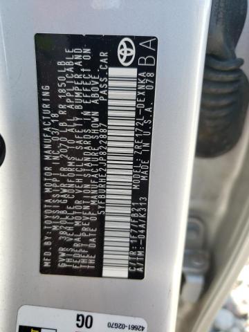 Photo 10 from auction – 2018 TOYOTA COROLLA L with VIN 5YFBURHE2JP822887