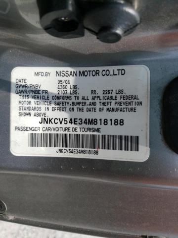 Photo 10 from auction – 2004 INFINITI G35 with VIN JNKCV54E34M818188