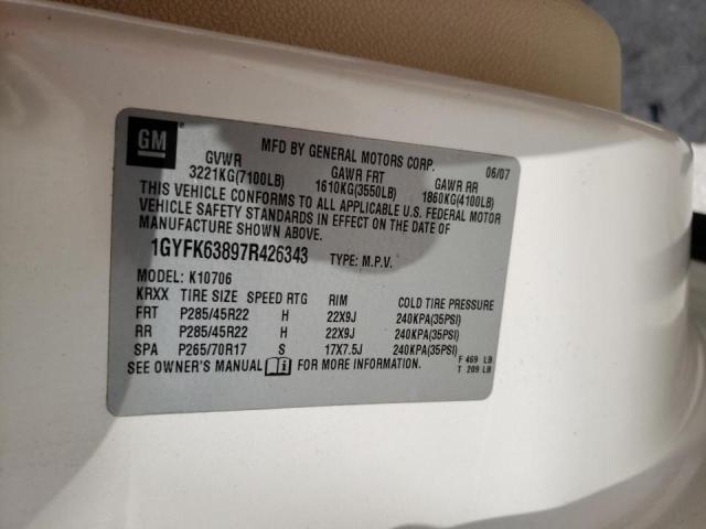 Photo 10 from auction – 2007 CADILLAC ESCALADE L with VIN 1GYFK63897R426343