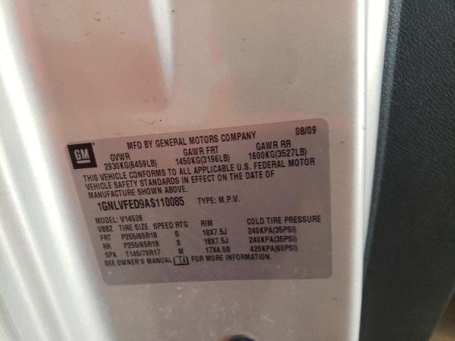 Photo 10 from auction – 2010 CHEVROLET TRAVERSE L with VIN 1GNLVFED9AS110085