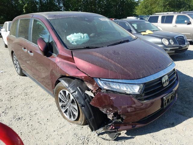 HONDA ODYSSEY EX 2021 with VIN 5FNRL6H73MB025890 - Photo from auction