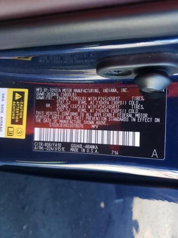 Photo 10 from auction – 2012 TOYOTA HIGHLANDER with VIN 5TDZK3EHXCS078076