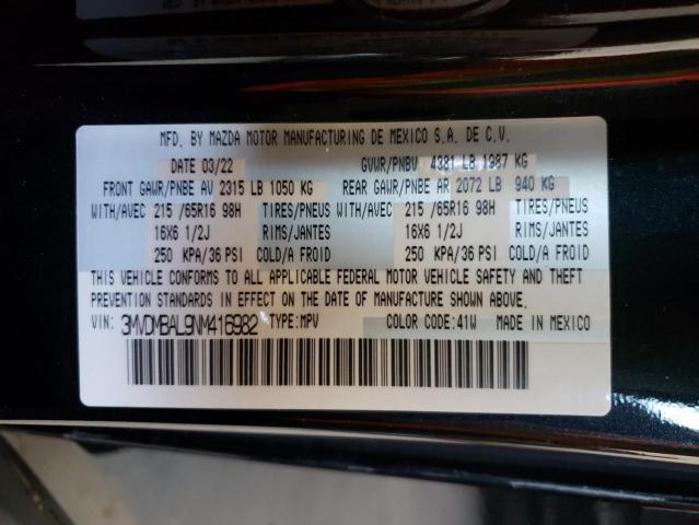 Photo 10 from auction – 2022 MAZDA CX-30 with VIN 3MVDMBAL9NM416982