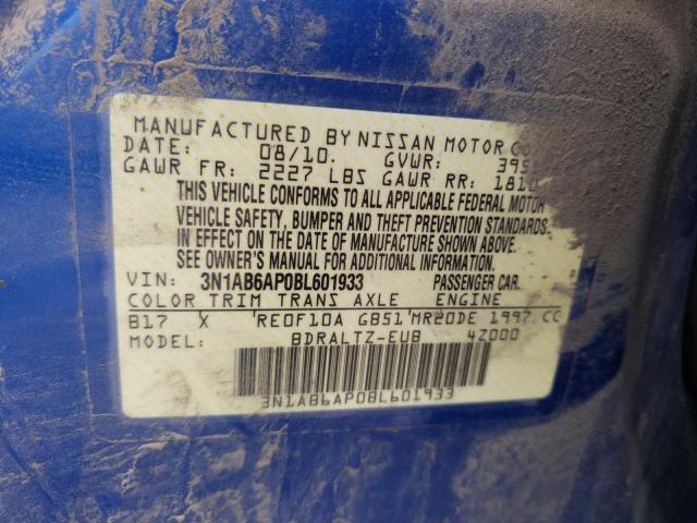 Photo 10 from auction – 2011 NISSAN SENTRA 2.0 with VIN 3N1AB6AP0BL601933