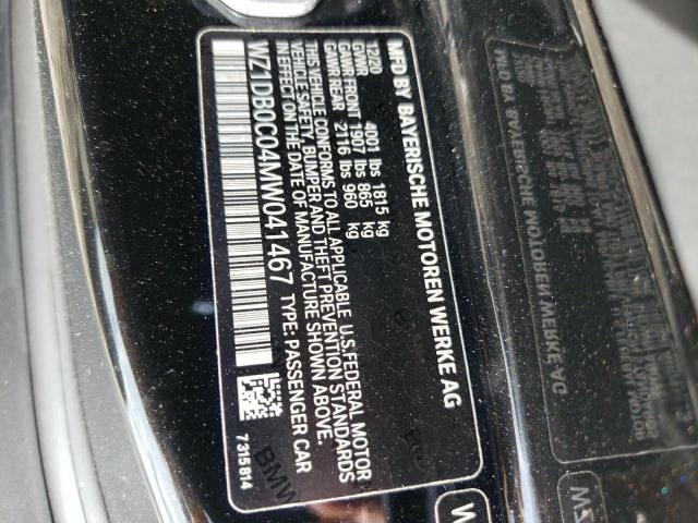 Photo 10 from auction – 2021 TOYOTA SUPRA BASE with VIN WZ1DB0C04MW041467