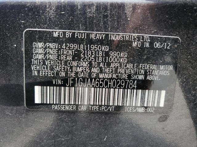 Photo 10 from auction – 2012 SUBARU IMPREZA with VIN JF1GJAA65CH029784