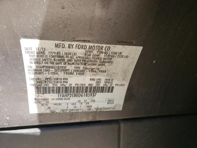 Photo 10 from auction – 2013 FORD TAURUS SEL with VIN 1FAHP2E80DG185937