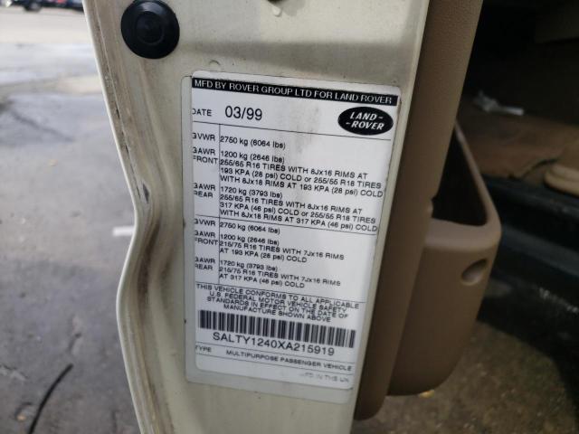 Photo 10 from auction – 1999 LAND ROVER DISCOVERY with VIN SALTY1240XA215919