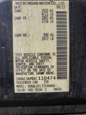 Photo 10 from auction – 2014 NISSAN ALTIMA 2.5 with VIN 1N4AL3AP6EC110474
