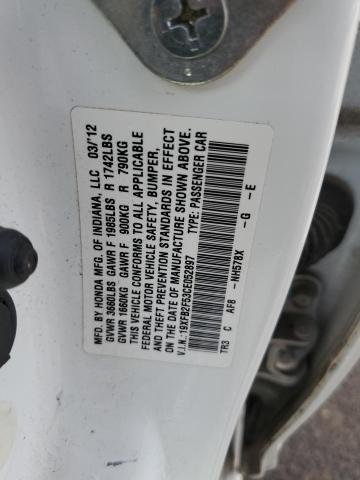 Photo 10 from auction – 2012 HONDA CIVIC LX with VIN 19XFB2F53CE052897