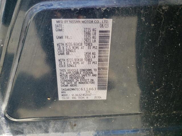 Photo 10 from auction – 2014 NISSAN PATHFINDER with VIN 5N1AR2MN7EC611463