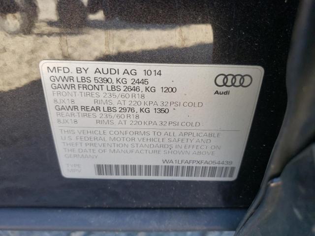 Photo 10 from auction – 2015 AUDI Q5 PREMIUM with VIN WA1LFAFPXFA054439