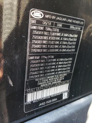 Photo 10 from auction – 2018 LAND ROVER RANGE ROVE with VIN SALWR2RV0JA809626
