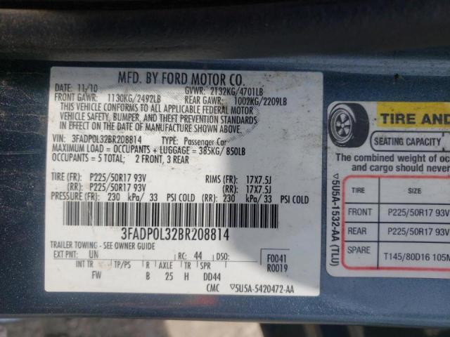 Photo 10 from auction – 2011 FORD FUSION HYB with VIN 3FADP0L32BR208814