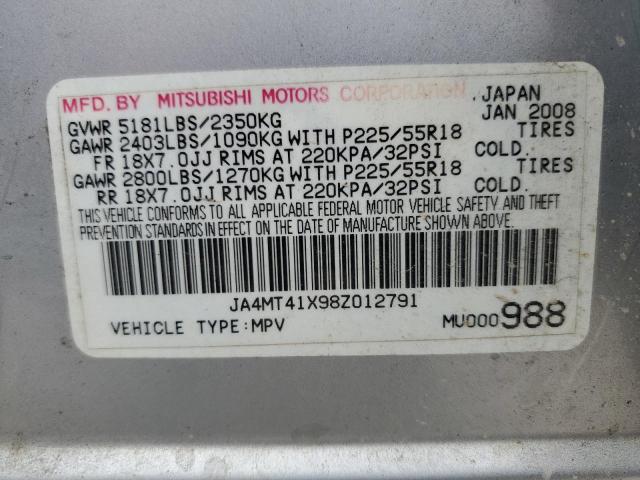 Photo 10 from auction – 2008 MITSUBISHI OUTLANDER with VIN JA4MT41X98Z012791