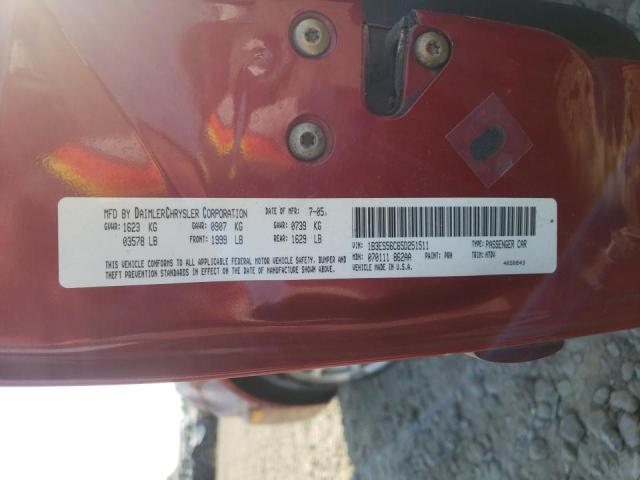 Photo 10 from auction – 2005 DODGE NEON SXT with VIN 1B3ES56C65D251511