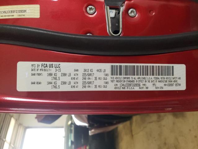 Photo 10 from auction – 2015 JEEP COMPASS LA with VIN 1C4NJCEB9FD328596
