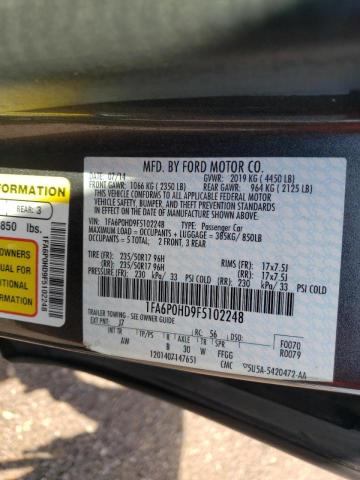 Photo 10 from auction – 2015 FORD FUSION SE with VIN 1FA6P0HD9F5102248