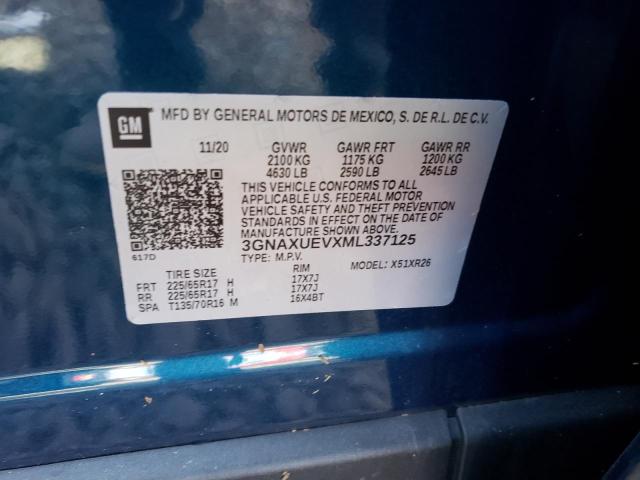 Photo 10 from auction – 2021 CHEVROLET EQUINOX LT with VIN 3GNAXUEVXML337125