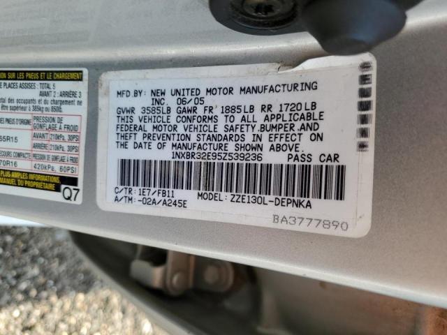 Photo 10 from auction – 2005 TOYOTA COROLLA CE with VIN 1NXBR32E95Z539236