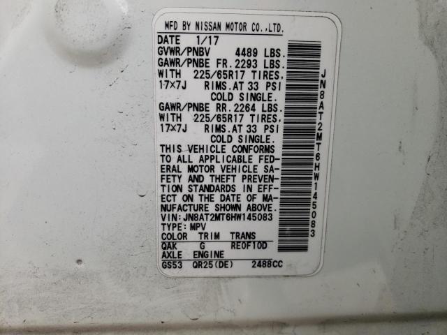 Photo 10 from auction – 2017 NISSAN ROGUE S with VIN JN8AT2MT6HW145083