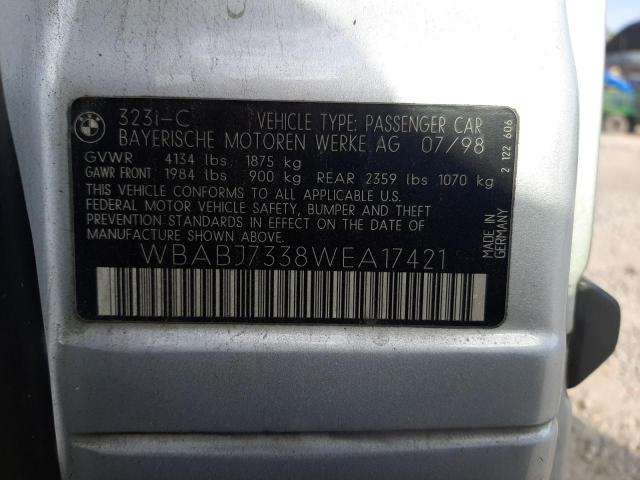 Фото 10 с аукциона – 1998 BMW 323 IC с VIN WBABJ7338WEA17421