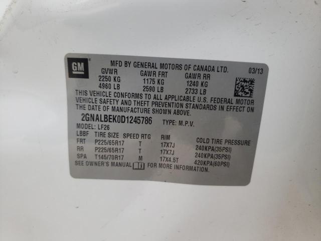 Photo 10 from auction – 2013 CHEVROLET EQUINOX LS with VIN 2GNALBEK0D1245786